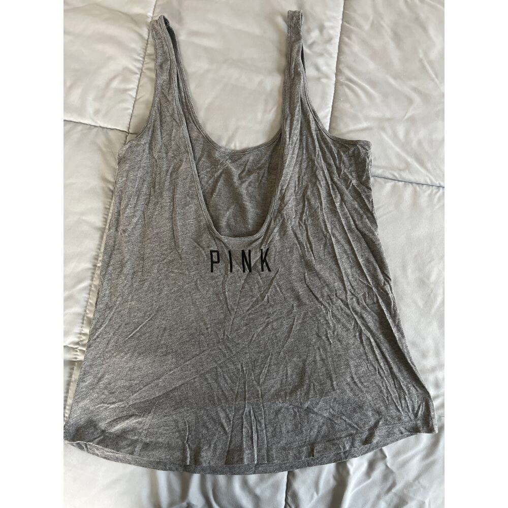 VS PINK Utah Utes red and gray tank top size S‎ 60% cotton 40% polyester ￼ - Picture 4 of 5